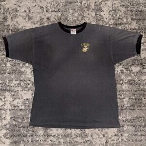 Vintage 90s USMC Marine Corps. Ringer Shirt